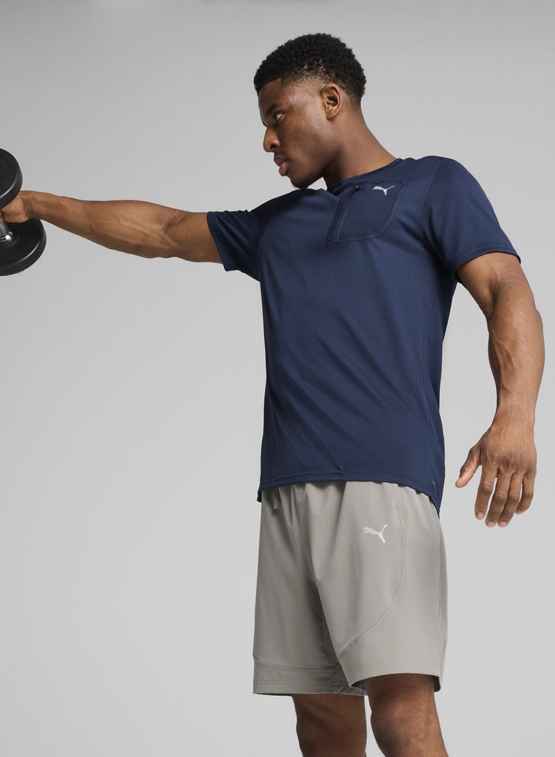 PUMA FLEX Pocket Mens Blue T-Shirt - Image 1